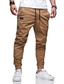 cheap Cargo Pants-Men&#039;s Cargo Pants Joggers Trousers Drawstring Elastic Waistband Stylish Simple Solid Color Light Yellow Light Blue ArmyGreen S M L
