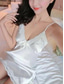 cheap Sexy Lingerie-Women&#039;s Valentine Night Dress Sexy Lingerie Satin Lace Party Dress Summer Black Dress Mini Dress Cute Backless Solid Color Strap Lounge Black White Summer Spring Home Outfits Date Night Outfit