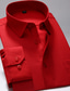 abordables Camisas de vestir-Hombre Camisa Camisa para Vestido Rosa Claro Negro Blanco Rosa Rojo Manga Larga Ropa