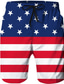 お買い得  カジュアルショートパンツ-男性用 ボードショーツ スイムショーツ スイムトランク ドローストリング 弾性ウエスト 3Dプリント グラフィック 国旗 高通気性 速乾性 ショート カジュアル 日常 祝日 ボヘミアン ハワイアン 1 2 マイクロエラスティック