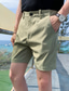 preiswerte Herren Shorts-Herren Shorts Kurze Hosen Chino Bermuda Shorts Bermudas Tasche Glatt Komfort Atmungsaktiv Outdoor Täglich Ausgehen 100% Baumwolle Modisch Brautkleider schlicht Schwarz Weiß
