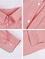 baratos camisas masculinas casuais-Camisa de linho masculina cor sólida turndown street casual botão para baixo manga comprida tops casual fashion respirável confortável rosa