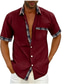 Недорогие мужские повседневные рубашки-мужская рубашка с воротником, цветные блоки, отложной, уличный, повседневный, на пуговицах, с коротким рукавом, модный, классический, удобный, большой и высокий, синий м