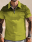 voordelige 3D-ritspolo-Voor heren POLO Shirt Golfshirt Verloop Strijkijzer Geel Rood blauw Oranje Groen 3D-afdrukken Straat Dagelijks Korte mouw Vetoketju 3D Kleding Modieus Casual Ademend Comfortabel