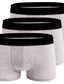 abordables Sous-vêtements pour hommes-Homme 3 paquet Caleçons Sous-Vêtements Slip Caleçon Coton Respirable Plein Noir Plusieurs Couleurs