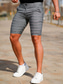 billige chino-shorts for menn-Herre Shorts Chino Shorts Bermudashorts Lomme Ruter Komfort Pustende utendørs Daglig Ut på byen Bomullsblanding Mote Gatemote Svart Gul