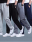 cheap Sweatpants-Men&#039;s Straight Pants Sweatpants Elastic Waistband Drawstring Athleisure Daily Leisure Sports Micro-elastic Outdoor Sports Plain Solid Color Mid Waist Black Gray Royal Blue S M L