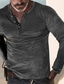 cheap Casual Henley Tee-Men&#039;s Button T Shirt Henley Shirt Long Sleeve Shirt Long Sleeve Henley Summer Plain Designer Comfortable Fashion Basic Vacation Casual Daily Wear Navy Blue Army Green Top Tee for Men