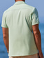baratos camisas masculinas casuais-Homens Camisa Social Camisa de boliche camisa de botão camisa de verão Camisa casual Preto Branco Amarelo Vinho Azul Manga Curta Bloco de cor Lapela Rua Férias Imprimir Roupa Moda Anos 50 Lazer