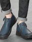 baratos Sapatos Oxford para Homem-Homens Sapatos Oxfords Mocassins e Slip-Ons Retro Penny Loafers Casual Diário Caminhada Couro Sintético Quente Preto Azul Marron Primavera Inverno