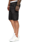 billige chinoshorts til mænd-Herre Shorts Chino shorts Bermuda shorts Lomme Geometri Komfort Åndbart udendørs Daglig I-byen-tøj 100 % bomuld Mode Gade Sort Kakifarvet