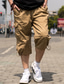 cheap Cargo Shorts-Men&#039;s Cargo Shorts Shorts Capri Pants Leg Drawstring Flap Pocket Plain Camouflage Comfort Breathable Outdoor Daily Going out Fashion Streetwear ArmyGreen Army Yellow