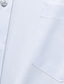 economico Camicie da vestito-Per uomo Camicie Rosa chiaro Nero Bianco Manica lunga Liscio Collo ripiegabile Primavera &amp; Autunno Ufficio / Business Attività commerciale Abbigliamento