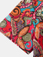 billiga Tropiska skjortor-Herr Skjorta Hawaii skjorta Casual skjorta Bokstav Geometri Nedvikt Gul Blå Fuchsia Tryck Plusstorlekar Gata Ledigt Kortärmad Mönster Kläder Bomull Mode Häftig Retro Nostalgisk