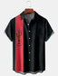 Χαμηλού Κόστους ανδρικά πουκάμισα casual-Ανδρικά Πουκάμισο Πουκάμισο μπόουλινγκ Πουκάμισο με κουμπιά Καλοκαιρινό πουκάμισο Casual πουκάμισο Μαύρο Θαλασσί Κόκκινο Κοντομάνικο Συνδυασμός Χρωμάτων Γραφικά Σχέδια Απορρίπτω Δρόμος Καθημερινά