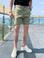 preiswerte Herren Shorts-Herren Shorts Kurze Hosen Chino Bermuda Shorts Bermudas Tasche Glatt Komfort Atmungsaktiv Outdoor Täglich Ausgehen 100% Baumwolle Modisch Brautkleider schlicht Schwarz Weiß