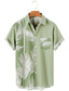 abordables Camisas hawaianas-Hombre Camisa camisa hawaiana Árbol de coco Estampados Cuello Vuelto Blanco Amarillo Verde Claro Rojo Azul + verde Impresión 3D Exterior Calle Mangas cortas Abotonar Estampado Ropa Tropical Moda