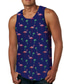 ieftine Tricouri de Sală-Bărbați Bluză Vest Top Vestă Casual Stiluri de Plajă Vară Fără manșon Negru Bleumarin Gri Flamingo Imprimeu Stil Nautic Zilnic Concediu Imprimare 3D Îmbrăcăminte Îmbrăcăminte Casual Stiluri de Plajă