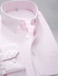 preiswerte Formelle Hemden-Herren Hemd Oberhemd Klassischer Kragen Kastanienbraun Weiß Rosa Marineblau Purpur Arbeit Täglich Langarm Hemden mit Kragen Bekleidung Twill Baumwolle