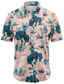 tanie Koszule hawajskie-Męskie Koszula Koszula hawajska Kowbojska koszula Wzory graficzne Kowboj Wieczorne Rumiany róż Niebieski Fioletowy Ulica Codzienny Krótkie rękawy Przycisk w dół Nadruk Odzież Tropikalny Moda