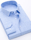 preiswerte Formelle Hemden-Herren Hemd Oberhemd Hellblau Blau Himmelblau Langarm Plaid Umlegekragen Frühling &amp; Herbst Ausgehen Casual Bekleidung Bedruckt