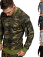 cheap Basic Hoodie Sweatshirts-Men&#039;s Sweatshirt Zipper Pocket Crew Neck Solid Colored Camo / Camouflage Sport Athleisure Sweatshirt Shirt Long Sleeve Thermal Warm Breathable Soft Gym Workout Running Active Training Jogging Exercise