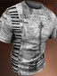 levne Pánská 3D trička-Pánské Tričko Trička Grafika Hudební nástroj Tričkový Oblečení 3D tisk Venkovní Ležérní Krátký rukáv Tisk Vinobraní Módní Designové