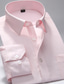 Χαμηλού Κόστους Επίσημα πουκάμισα-Ανδρικά Επίσημο Πουκάμισο Ροζ Ανοικτό Μαύρο Λευκό Μακρυμάνικο Ρίγες και καρό Κολάρο Πουκαμίσου Όλες οι εποχές Καθημερινά Ρούχα Ημερομηνία Ρούχα