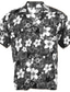 billige Hawaiiskjorts-Herre Skjorte Hawaii skjorte Blomstret Aftæpning Svart / Hvit Rød Oransje Gate Avslappet Kortermet Knapp ned Klær Mote Fritid Bekvem Strandstil