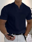 Χαμηλού Κόστους Ανδρικά μπλουζάκια casual-Ανδρικά Μπλουζάκι Μπλουζάκι μπλουζάκι Σκέτο Λαιμόκοψη V Διακοπές Εξόδου Κοντομάνικο Κουμπί Μπροστινή τσέπη Ρούχα Μοντέρνα Υψηλής Ποιότητας Βασικό