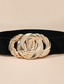 cheap Women&#039;s Belt-Women&#039;s Belt Elastic band Black Skinny Belt Dailywear Weekend Pure Color