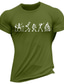 Χαμηλού Κόστους T-shirt με Print Γράμματα-Ανδρικά Μπλουζάκι Γραφικά μπλουζάκια Cool πουκάμισο Γραφικά Σχέδια Μουσικές νότες Χόμπι Στρογγυλή Ψηλή Λαιμόκοψη Καυτή σφράγιση Δρόμος Διακοπές Κοντομάνικο Στάμπα Ρούχα Υψηλής Ποιότητας Βασικό Άνετο