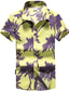 cheap Hawaiian Shirts-Men&#039;s Summer Hawaiian Shirt Graphic Coconut Tree Turndown Yellow Purple Orange Outdoor Casual Short Sleeve Print Clothing Apparel Hawaiian Beach