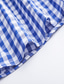 cheap Men&#039;s Button Up Shirts-Men&#039;s Shirt Casual Shirt Button Up Shirt Checked Shirts Light Coffee Black Pink Red Blue Long Sleeve Plaid / Check Lapel Vacation Street Print Clothing Apparel Polyester Fashion Leisure Hawaiian