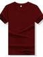 tanie Męskie koszulki casual-Męska koszulka T-shirt Jednolity kolor Okrągły dekolt Odzież uliczna Odzież na co dzień Odzież Bawełniana Klasyka i ponadczasowość