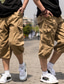 זול מכנסיים קצרים-בגדי ריקוד גברים מכנסיים קצרים שורטים מכנס שלושת רבעי מחרוזת רגליים כיס דש אחיד צבע הסוואה קומפורט נושם בָּחוּץ יומי ליציאה אופנתי סגנון רחוב ירוק צבא צהוב צבא