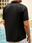 preiswerte Herren Bowling-Shirt-Herren Katze Hemd Sommerhemd Lässiges Hemd Kurzarm Modisch 1950s Freizeit Urlaub Strasse Ausgehen Sommer Kargen Tasche Bedruckt Schwarz