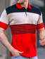 cheap Classic Polo-Men&#039;s Polo Shirt Golf Shirt Casual Holiday Classic Short Sleeve Fashion Basic Color Block Button Summer Regular Fit Fire Red Light Sky Blue Black White Light Green Grey Polo Shirt