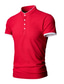 cheap Classic Polo-Men&#039;s Polo Shirt Golf Shirt Outdoor Daily Stand Collar Short Sleeves Stylish Basic Plain Button Front Summer Spring Black White Pink Red Blue Green Polo Shirt