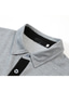 preiswerte klassisches Polo-Herren Poloshirt Golfhemd Casual Festtage Kargen Kurze Ärmel Modisch Basic Farbblock Patchwork Sommer Schwarz Rot Grau Poloshirt