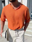 ieftine Tricouri casual pentru bărbați-Bărbați Tricou Tee Top Simplu În V În aer liber sportiv Manșon scurt Îmbrăcăminte Modă Șic Stradă Casul Zilnic
