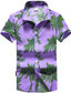 cheap Hawaiian Shirts-Men&#039;s Summer Hawaiian Shirt Graphic Coconut Tree Turndown Yellow Purple Orange Outdoor Casual Short Sleeve Print Clothing Apparel Hawaiian Beach