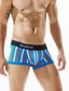 baratos Moda Íntima para Homem Confortável-Homens 1 PC Cueca Boxer Cuecas Slip Imprimir Elastano Poliéster / Algodão Lavável Confortável Listra Cintura Baixa Amarelo Azul Céu