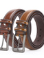 cheap Men&#039;s Belt-Men&#039;s Faux Leather Belt Black Camel Faux Leather Stylish Casual Classic Plain Daily Vacation Going out