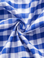 cheap Men&#039;s Button Up Shirts-Men&#039;s Shirt Casual Shirt Button Up Shirt Checked Shirts Light Coffee Black Pink Red Blue Long Sleeve Plaid / Check Lapel Vacation Street Print Clothing Apparel Polyester Fashion Leisure Hawaiian