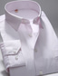 abordables Camisas de vestir-Hombre Camisa Camisa para Vestido Rosa Claro Negro Blanco Rosa Rojo Manga Larga Ropa