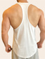 voordelige Gym tanktops-Voor heren Singlet Vest Top Onderhemd Mouwloos shirt Effen Strakke ronde hals Buiten Uitgaan Mouwloos Kleding Modieus Ontwerper Spier