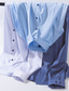 billiga Formella skjortor-herrskjorta enfärgad enfärgad fyrkantig hals bröllop går ut långärmade slimmade toppar lätta färgblock elegant casual vit svart grå / jobb / klubb sommarskjortor
