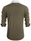 billiga Formella skjortor-herrskjorta enfärgad turndown armégrön brun grå gata dagligen långärmad button-down kläder kläder mode avslappnad bekväm/strand
