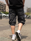 voordelige Cargoshorts-Voor heren Cargoshorts Korte broek Capri broeken Been trekkoord Flap zak Effen Camouflage Kleur Comfort Ademend Buiten Dagelijks Uitgaan Modieus Streetwear Leger groen Legergeel